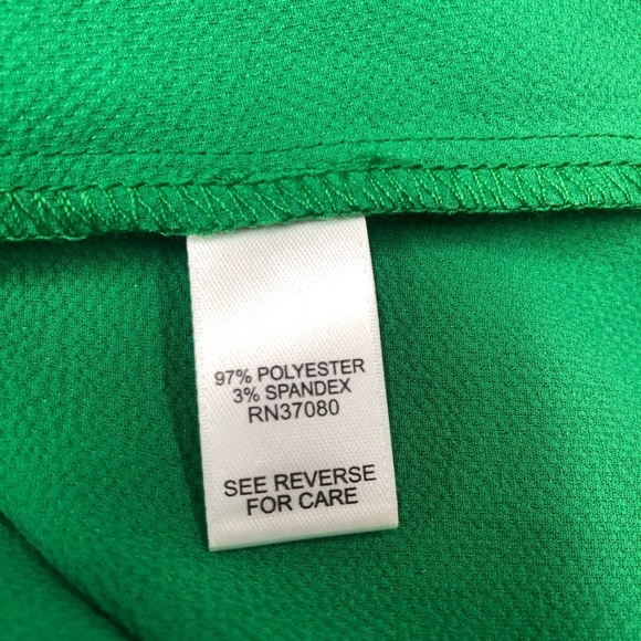 Green Cato Blouse with Puffed Sleeves size large - Picture 4 of 11